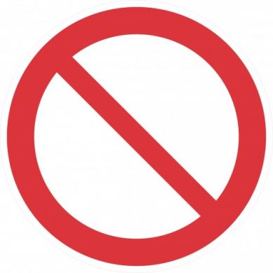 LUUX Знак запрещающий 120x160мм 014Z12016002 | Elektrika.lv