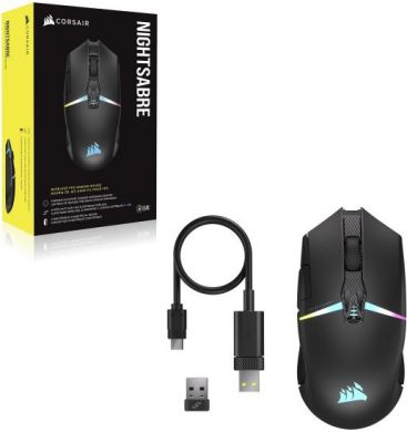 Corsair Corsair | Gaming Mouse | NIGHTSABRE RGB | Wireless | Bluetooth, 2.4 GHz | Black CH-931B011-EU