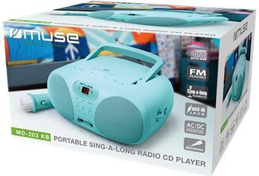 Muse Muse | MD-203 KB | Portable Sing-A-Long Radio CD Player | AUX in | CD player | FM radio MD-203 KB