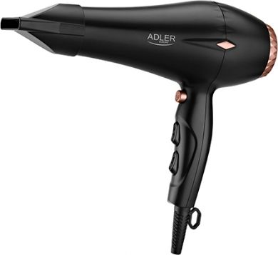 ADLER Hair Dryer AD 2244 2000 W, Number of tempera ture settings 3, Ionic function, Diffuser nozzle, black AD 2244 | Elektrika.lv