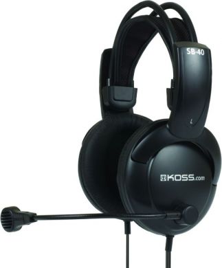 Koss Koss Headphones SB40 Wired, On-Ear, Microphone, 3.5 mm, Black 193417 | Elektrika.lv