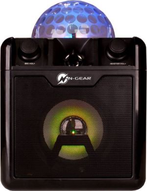 N-Gear N-Gear Portable Bluetooth and Disco Karaoke Speaker The Disco Block 410 50 W, Portable, Wireless connection, Black, Bluetooth NGEAR410 | Elektrika.lv