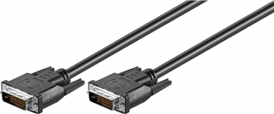 Goobay Goobay DVI-D FullHD cable Dual Link, nickel plated DVI cable, Black, 1.8 m 93573 | Elektrika.lv