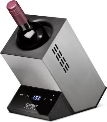 Caso Design WineCase Vīna lēdusskapis vienai pudelei, nerūsējošais tērauds 00611 | Elektrika.lv