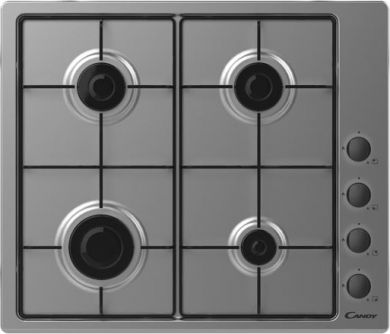 Candy Candy Hob CHW6LBX  Gas, Number of burners/cooking zones 4, Rotary knobs, Stainless steel CHW6LBX | Elektrika.lv