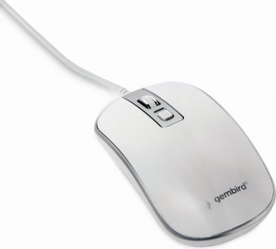 Gembird Компьютерная мышь, С проводом, USB, Белая MUS-4B-06-WS | Elektrika.lv