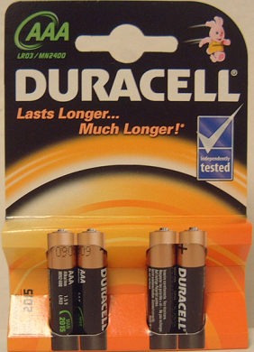 Duracell Baterijas AAA/LR03, Alkaline Basic MN2400, 4 gab. 298 | Elektrika.lv