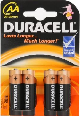 Duracell Batteries AA/LR6, Alkaline Basic MN1500, 4 pc(s) 297 | Elektrika.lv