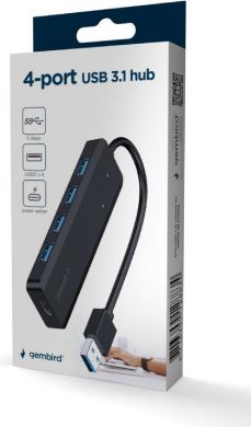 Gembird I/O HUB USB3.1 4PORT/UHB-U3P4P-02 GEMBIRD UHB-U3P4P-02 | Elektrika.lv