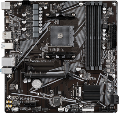Gigabyte Gigabyte | A520M DS3H V2 | Processor family AMD | Processor socket AM4 | DDR4 DIMM | Memory slots 2 | Number of SATA connectors 4 | Chipset AMD A520 | Micro ATX A520M DS3H V2
