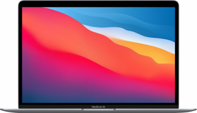 Apple Apple MacBook Air Silver, 13.3 ", IPS, 2560 x 1600 , Apple M1, 8 GB, SSD 256 GB, Apple M1 7-core GPU, MGN93KS/A | Elektrika.lv