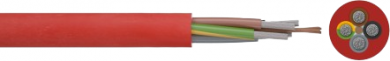 Faber Cable cut SiHF-J 4x1.5 red - 50m  | Elektrika.lv