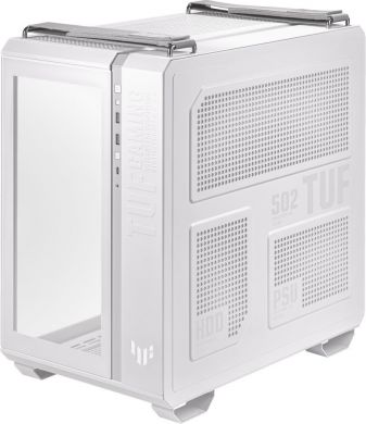 Asus Case ASUS TUF Gaming GT502 MidiTower Case product features Transparent panel Not included ATX MicroATX MiniITX Colour White GAMGT502PLUS/TGARGBWH GAMGT502PLUS/TGARGBW | Elektrika.lv