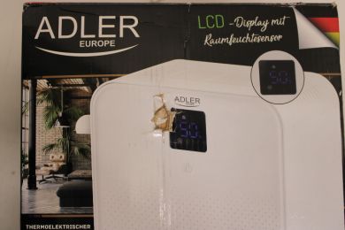 ADLER SALE OUT. | Adler Thermo-electric Dehumidifier | AD 7860 | Power 150 W | Suitable for rooms up to 30 m³ | Water tank capacity 1 L | White | DAMAGED PACKAGING, SCRATCHED PLUG AD 7860SO