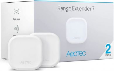 Aeotec Signal range extender Range Extender 7, Z-Wave Plus V2, 2pcs, white AEOEZW189_PCS2 | Elektrika.lv