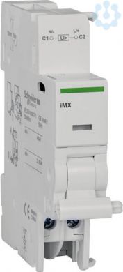 Schneider Electric Voltage release, iMX, tripping unit, 48 VAC. range: Acti 9 - product or component type: shunt trip release - device short name: iMX - control circuit voltage: 48 V AC 50/60 Hz, 48 V DC - product compatibility: ARA, double terminal, iC60, iDPN Vigi, i A9A26477 | Elektrika.lv