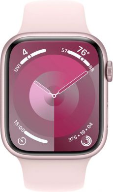 Apple Apple Watch Series 9 GPS, Rozā Sport siksniņa, Izmērs M/L, 45mm Rozā Alumīnija korpuss MR9H3ET/A | Elektrika.lv
