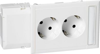 Schneider Electric 2-gang socket outlet, white CYB-PS, Thorsman 5940044 | Elektrika.lv