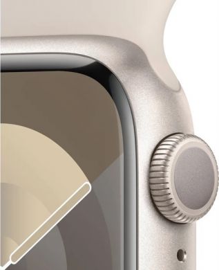 Apple Apple Watch Series 9 GPS, Bēša Starlight Sport siksniņa, izmērs S/M, 41mm Starlight Alumīnija korpuss MR8T3ET/A | Elektrika.lv