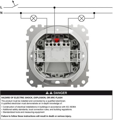Schneider Electric 2-кл. выключатель IP44 10AX антрацит Sedna Design SDD214105 | Elektrika.lv