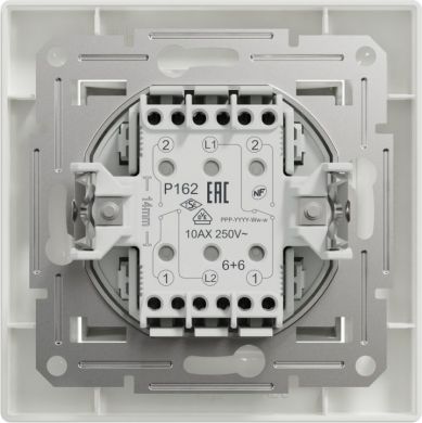Schneider Electric 2-кл. переключатель белый, с рамкой, безвинтовые зажимы Asfora EPH0600121 | Elektrika.lv