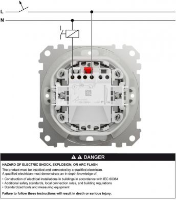 Schneider Electric Звонковая кнопка 10A IP44 белая с символом звонка Sedna Design SDD211131 | Elektrika.lv