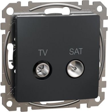 Schneider Electric TV / SAT ligzda caurejoša 7dB , antracīts Sedna Design SDD114474S | Elektrika.lv