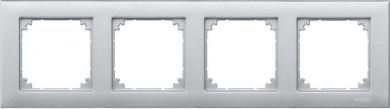 Schneider Electric 4 set frame, aluminum M-Plan Merten SystM MTN486460 | Elektrika.lv