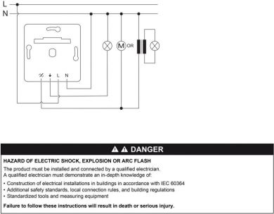 Schneider Electric Rotary dimmer insert for inductive load 60-1000VA Merten MTN5135-0000 | Elektrika.lv