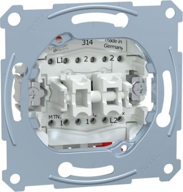 Schneider Electric 2-gang two way switch insert MEX Merten MTN3126-0000 | Elektrika.lv