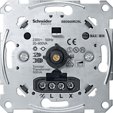Schneider Electric Universal rotary dimmer insert 20-600W RLC Merten SystM MTN5139-0000 | Elektrika.lv