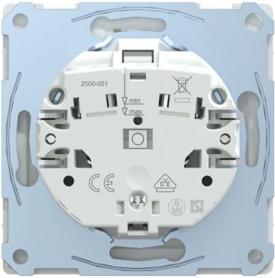 Schneider Electric Socket outlet with lid IP44, lotus white, D-Life MTN2314-6035 | Elektrika.lv
