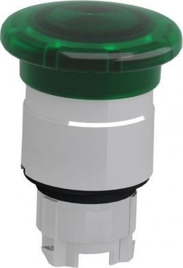 Schneider Electric Green Ø40 illum mushroom pushbutton head Ø22 latching for integral LED. range of product: Harmony XB4 - device short name: ZB4 - product compatibility: integral LED - mounting diameter: 22 mm. ZB4BW633 | Elektrika.lv