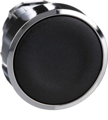 Schneider Electric Black flush pushbutton head Ø22 spring return unmarked. range of product: Harmony XB4 - device short name: ZB4 - mounting diameter: 22 mm. ZB4BA2 | Elektrika.lv