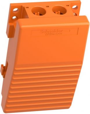Schneider Electric Single foot switch, IP66, without cover, metallic, orange, 1 NC+1 NO. range of product: Harmony XPE - product or component type: foot switch - material: metal - foot switch type: single foot switch - device short name: XPER - protective cover: withou XPER110 | Elektrika.lv