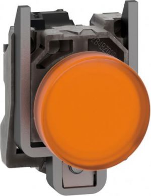 Schneider Electric Orange complete pilot light Ø22 plain lens with integral LED 110...120V. range of product: Harmony XB4 - product or component type: complete pilot light - device short name: XB4 - fixing collar material: zamak - mounting diameter: 22 mm - operator ad XB4BVG5 | Elektrika.lv