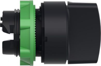 Schneider Electric Black selector switch head Ø22 3-position spring return. range of product: Harmony XB5 - device short name: ZB5 - mounting diameter: 22 mm - operator position information: 3 positions +/- 45°. ZB5AD7 | Elektrika.lv