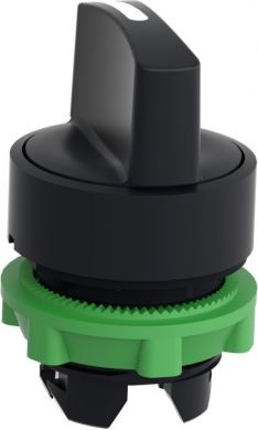 Schneider Electric Black selector switch head Ø22 3-position spring return. range of product: Harmony XB5 - device short name: ZB5 - mounting diameter: 22 mm - operator position information: 3 positions +/- 45°. ZB5AD7 | Elektrika.lv