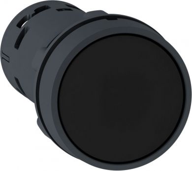 Schneider Electric Black flush pushbutton Ø22, spring return, 1NO- screw clamp terminals-unmarked. range of product: Harmony XB7 - device short name: XB7 - mounting diameter: 22 mm - IP degree of protection: IP20 (rear face) conforming to IEC 60529, IP65 (front face) c XB7NA21 | Elektrika.lv