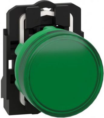 Schneider Electric Green complete pilot light Ø22 plain lens with integral LED 230...240V. range of product: Harmony XB5 - product or component type: complete pilot light - device short name: XB5 - fixing collar material: plastic - mounting diameter: 22 mm - operator a XB5AVM3 | Elektrika.lv