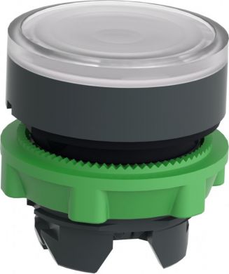 Schneider Electric White flush illuminated pushbutton head Ø22 spring return for integral LED. range of product: Harmony XB5 - device short name: ZB5 - product compatibility: integral LED - mounting diameter: 22 mm - operator additional information: with plain lens. ZB5AW313 | Elektrika.lv