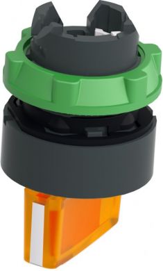 Schneider Electric Orange illuminated selector switch head Ø22 2-position stay put. range of product: Harmony XB5 - product compatibility: integral LED - device short name: ZB5 - mounting diameter: 22 mm - operator position information: 2 positions 90°. ZB5AK1253 | Elektrika.lv