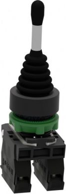 Schneider Electric Joystick controller Ø22 2-direction spring return 1NO per direction. range of product: Harmony XB5 - product or component type: complete joystick controller - device short name: XD5 - fixing collar material: plastic - mounting diameter: 22 mm - shape XD5PA22 | Elektrika.lv