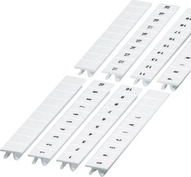 Schneider Electric Clip in marking strip, 8mm, 10 characters 41 to 50, printed horizontally, white. product name: TR - range: Linergy - product or component type: marking strip - device short name: TRA - accessory / separate part category: marking accessory - product c NSYTRAB850 | Elektrika.lv