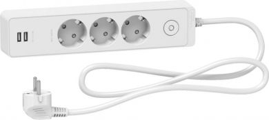 Schneider Electric Extension 3 sockets 1.5m with 2USB white ST943U1W | Elektrika.lv