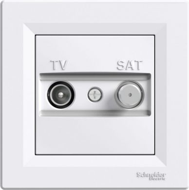 Schneider Electric TV+SAT ending outlet with frame white 1dB Asfora EPH3400121 | Elektrika.lv