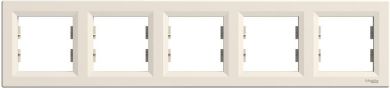 Schneider Electric 5 set frame horizontal cream Asfora EPH5800523 | Elektrika.lv