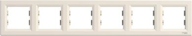 Schneider Electric 6 set frame horizontal cream Asfora EPH5800623 | Elektrika.lv