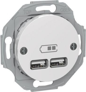 Schneider Electric USB розетка 2-местная. 2.1A белая Asfora WDE011760 | Elektrika.lv