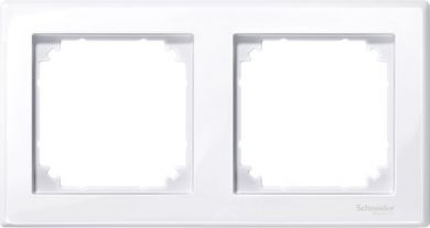 Schneider Electric Double frame, white, antibacterial Merten SystM M-Smart MTN478225 | Elektrika.lv
